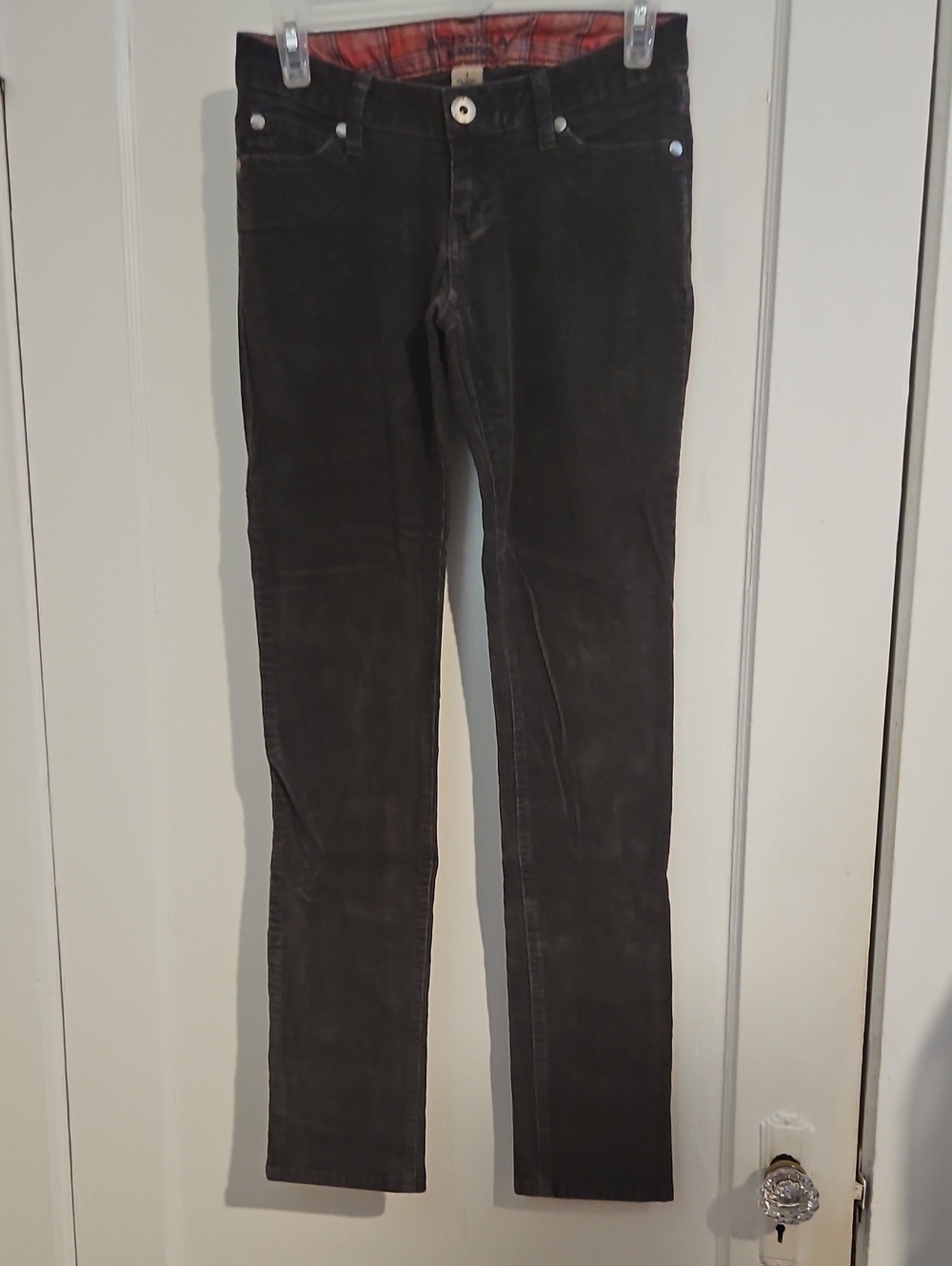 Arizona Jean Company Charcoal Corduroy Skinny Jeans Size 1
